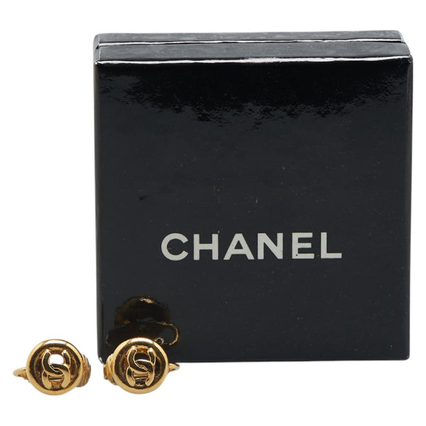 シャネル ココマーク ラウンド イヤリング ゴールド メッキ レディース CHANEL 【中古】