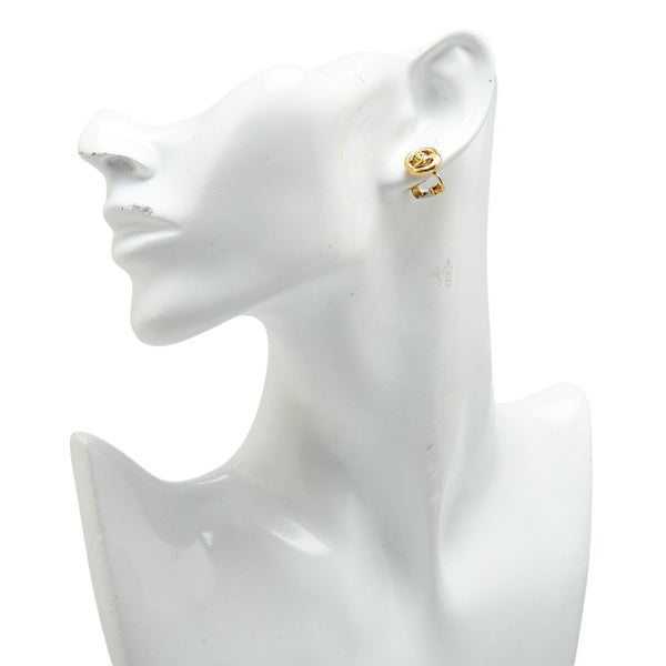 シャネル ココマーク ラウンド イヤリング ゴールド メッキ レディース CHANEL 【中古】