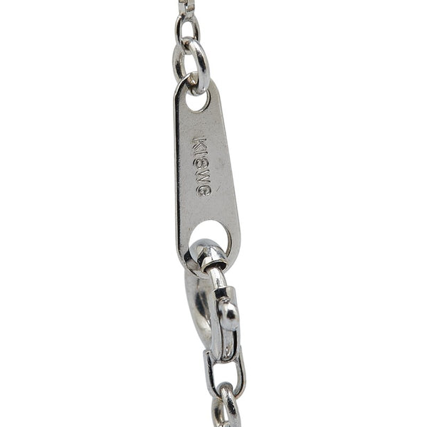 K18WG ホワイトゴールド ダイヤ0.50ct ベネチアン チェーン ネックレス レディース 【中古】