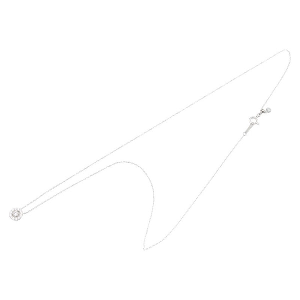 Pt950 プラチナ Pt850 プラチナ ダイヤ0.141ct ダイヤ0.18ct ペンダントネックレス レディース 【中古】