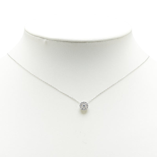 Pt950 プラチナ Pt850 プラチナ ダイヤ0.141ct ダイヤ0.18ct ペンダントネックレス レディース 【中古】
