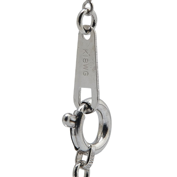 K18WG ホワイトゴールド ペリドット5.77ct ダイヤ0.07ct トライアングル モチーフ ネックレス レディース 【中古】