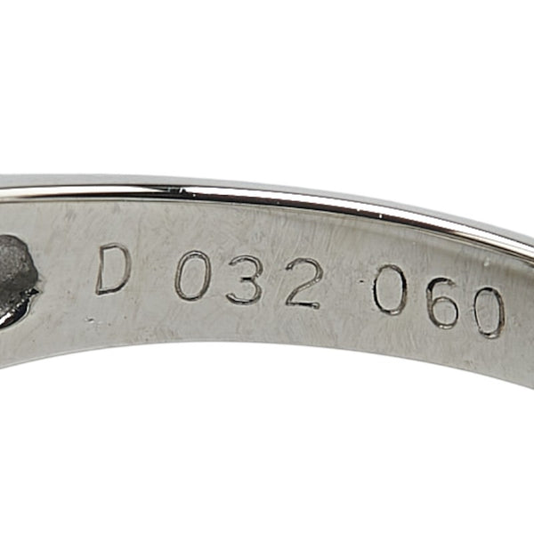 Pt900 プラチナ エメラルド0.60ct ダイヤ0.32ct リング 指輪 レディース 12号 【中古】