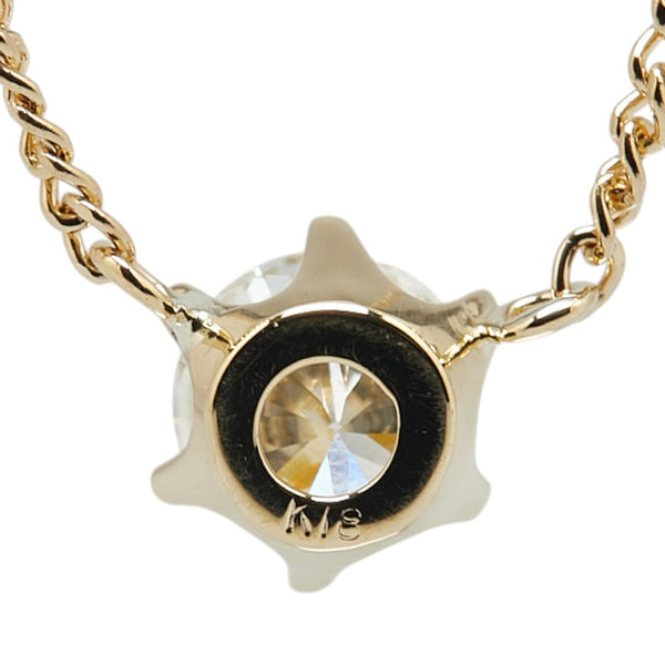 K18YG イエローゴールド ダイヤ0.52ct プチ ネックレス レディース 【中古】