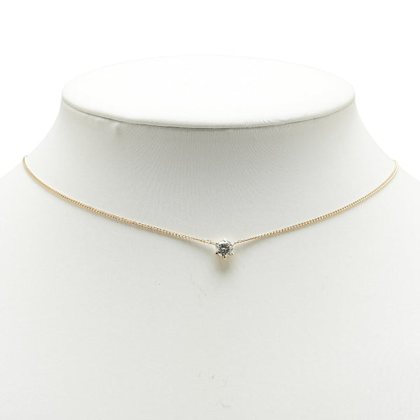 K18YG イエローゴールド ダイヤ0.52ct プチ ネックレス レディース 【中古】