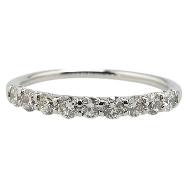 Pt900 プラチナ ダイヤ0.54ct ハーフエタニティ リング 指輪 レディース 13号 【中古】