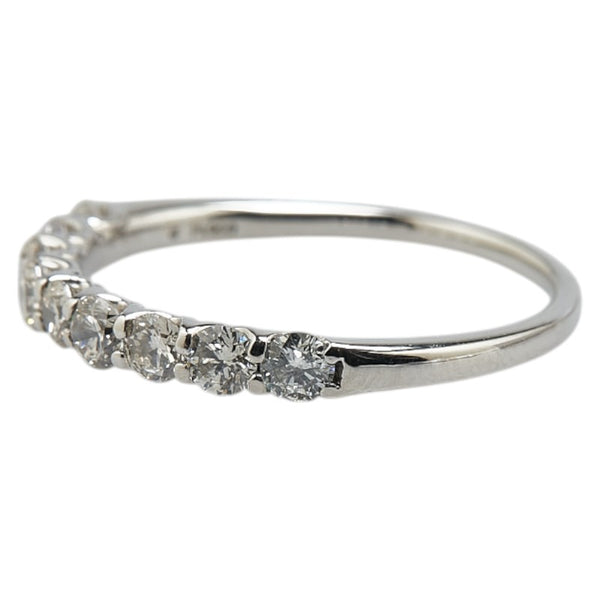 Pt900 プラチナ ダイヤ0.54ct ハーフエタニティ リング 指輪 レディース 13号 【中古】