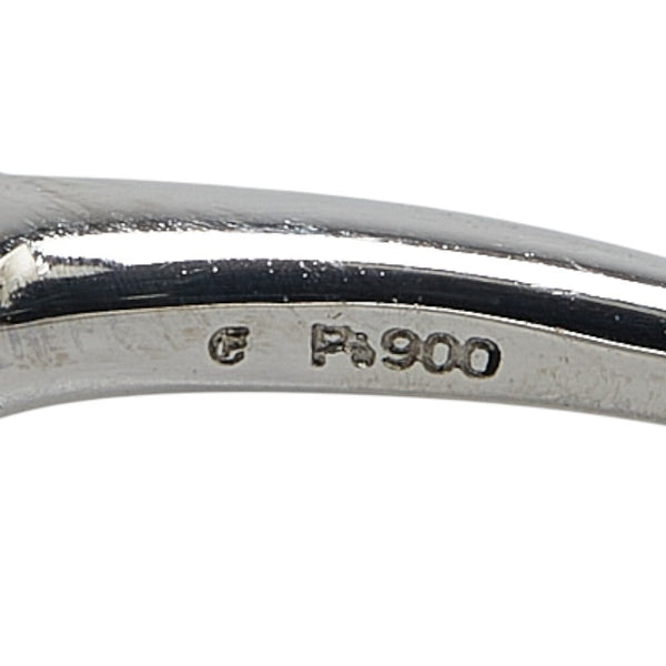 Pt900 プラチナ ダイヤ0.54ct ハーフエタニティ リング 指輪 レディース 13号 【中古】