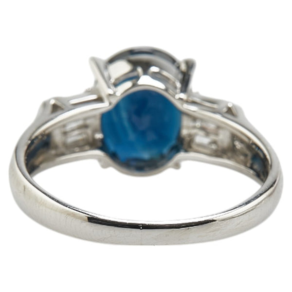 Pt850 プラチナ サファイア3.21ct ダイヤ0.21ct ソリティア リング 指輪 レディース 15.5号 【中古】