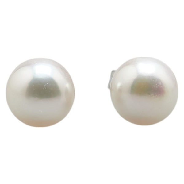 Pt850 プラチナ アコヤパール8mm スタッド ピアス レディース 【中古】