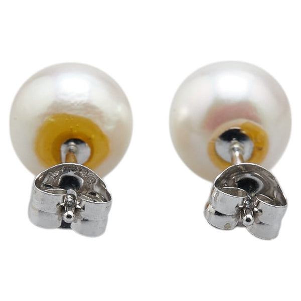 Pt850 プラチナ アコヤパール8mm スタッド ピアス レディース 【中古】