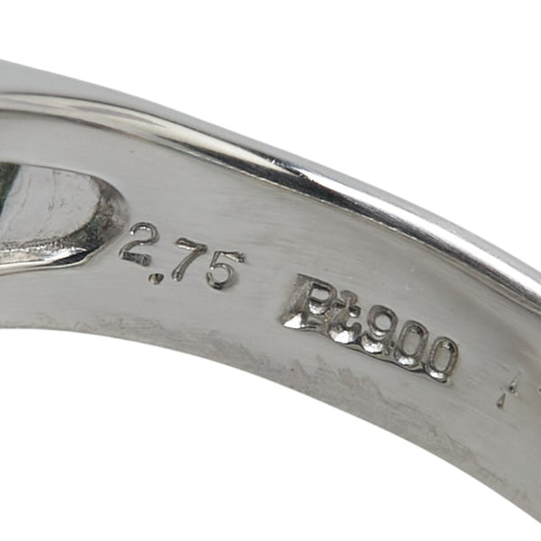 Pt900 プラチナ エメラルド2.75ct ダイヤ0.69ct リング 指輪 レディース 12号 【中古】