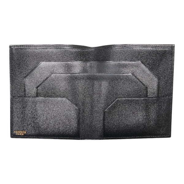 エルメス 札入れ ブラック レザー メンズ HERMES 【中古】