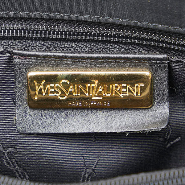 サンローラン 唐草 モチーフ ハンドバッグ ブラック キャンバス レディース SAINT LAURENT 【中古】