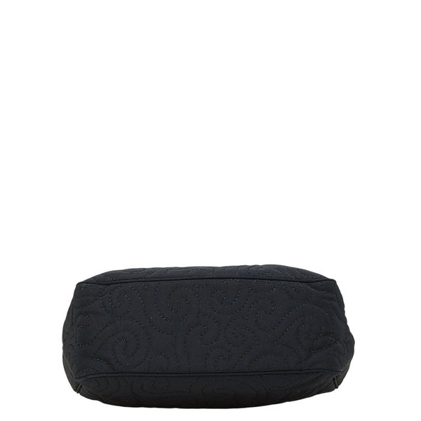 サンローラン 唐草 モチーフ ハンドバッグ ブラック キャンバス レディース SAINT LAURENT 【中古】