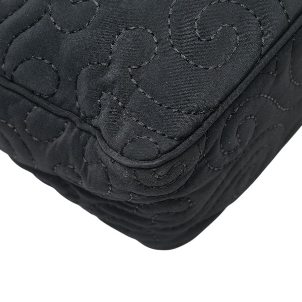 サンローラン 唐草 モチーフ ハンドバッグ ブラック キャンバス レディース SAINT LAURENT 【中古】