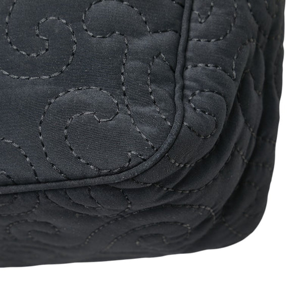 サンローラン 唐草 モチーフ ハンドバッグ ブラック キャンバス レディース SAINT LAURENT 【中古】