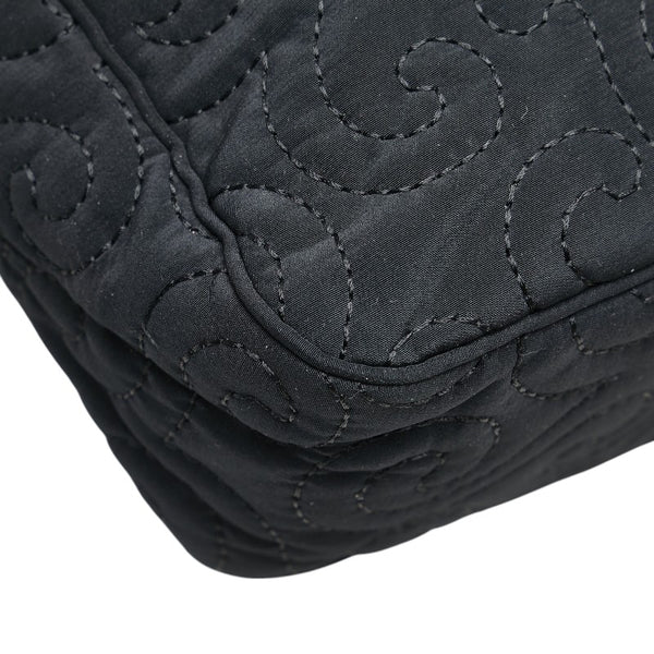 サンローラン 唐草 モチーフ ハンドバッグ ブラック キャンバス レディース SAINT LAURENT 【中古】