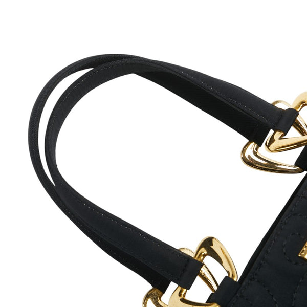 サンローラン 唐草 モチーフ ハンドバッグ ブラック キャンバス レディース SAINT LAURENT 【中古】