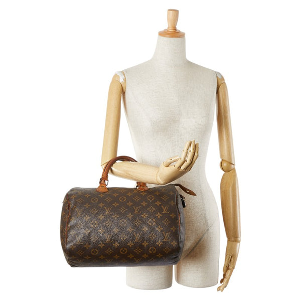 ルイ ヴィトン モノグラム スピーディ30 ハンドバッグ ボストンバッグ M41526 ブラウン PVC レザー レディース LOUIS VUITTON 【中古】