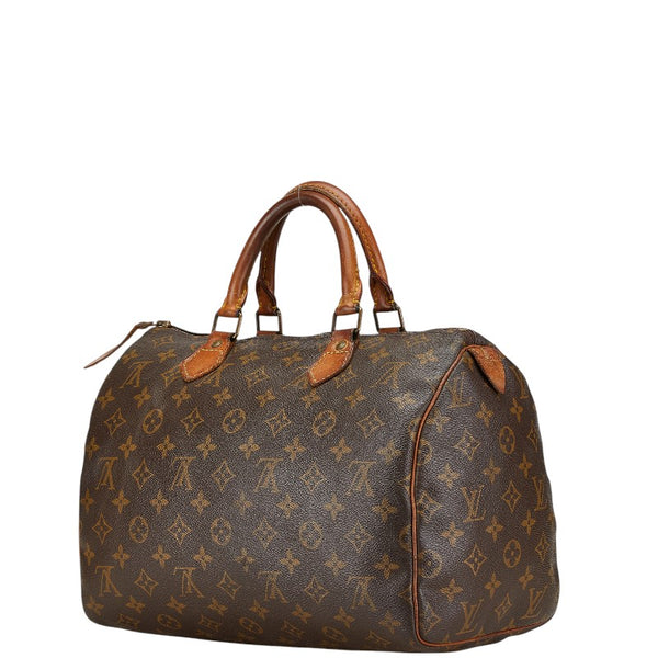 ルイ ヴィトン モノグラム スピーディ30 ハンドバッグ ボストンバッグ M41526 ブラウン PVC レザー レディース LOUIS VUITTON 【中古】