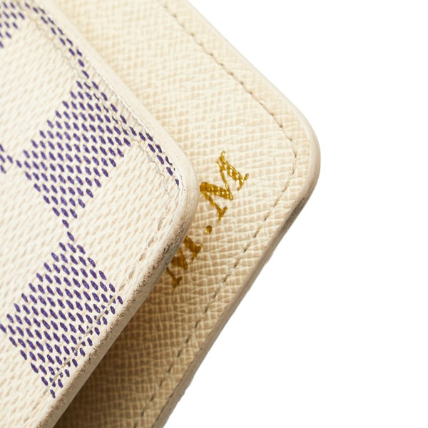 ルイ ヴィトン ダミエ アズール アジェンダMM 手帳カバー R20241 ホワイト PVC レザー レディース LOUIS VUITTON 【中古】