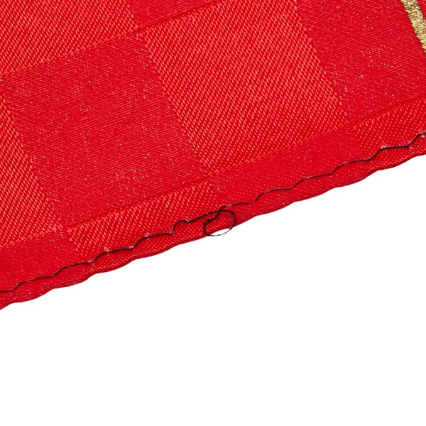ヴェルサーチェ ロゴ サンバースト スカーフ ハンカチ レッド ブラック コットン レディース VERSACE 【中古】
