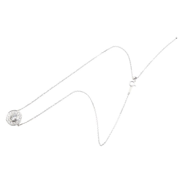 Pt900 プラチナ Pt850 プラチナ 合成ダイヤ2.04ct ダイヤ0.985ct ラウンド ネックレス レディース 【中古】