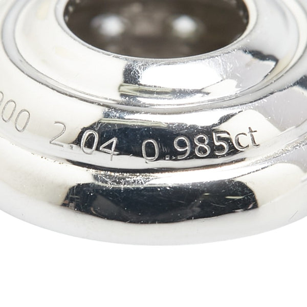 Pt900 プラチナ Pt850 プラチナ 合成ダイヤ2.04ct ダイヤ0.985ct ラウンド ネックレス レディース 【中古】