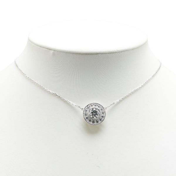Pt900 プラチナ Pt850 プラチナ 合成ダイヤ2.04ct ダイヤ0.985ct ラウンド ネックレス レディース 【中古】