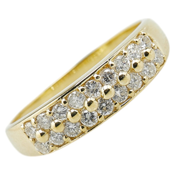 K18YG イエローゴールド ダイヤ0.45ct リング 指輪 レディース 12号 【中古】
