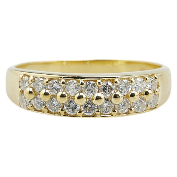 K18YG イエローゴールド ダイヤ0.45ct リング 指輪 レディース 12号 【中古】