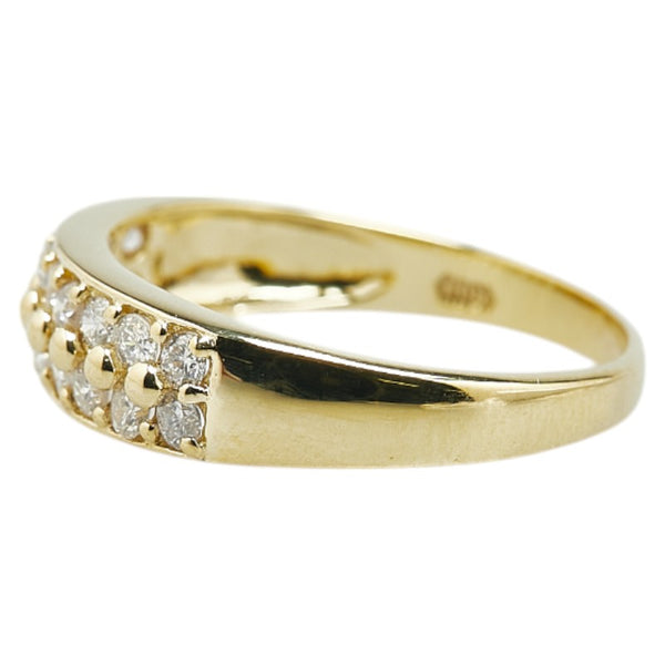 K18YG イエローゴールド ダイヤ0.45ct リング 指輪 レディース 12号 【中古】