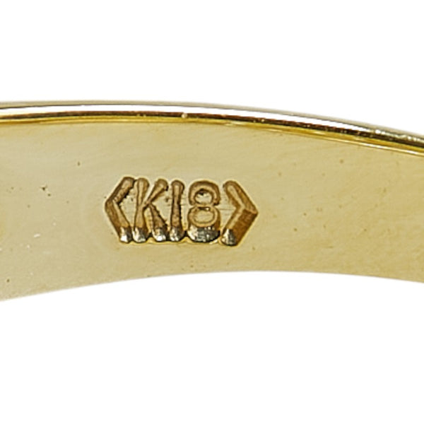 K18YG イエローゴールド ダイヤ0.45ct リング 指輪 レディース 12号 【中古】