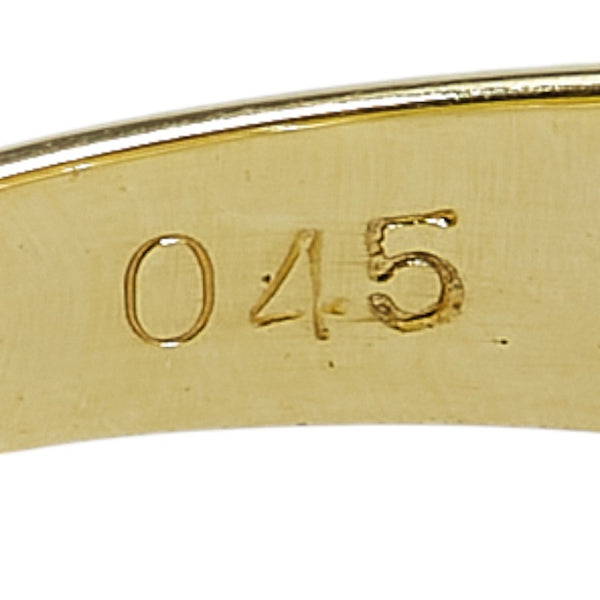 K18YG イエローゴールド ダイヤ0.45ct リング 指輪 レディース 12号 【中古】