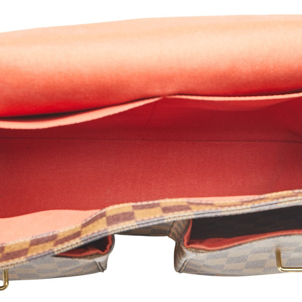ルイ ヴィトン ダミエ ブロードウェイ ハンドバッグ ショルダーバッグ 2WAY N42270 ブラウン PVC レザー メンズ LOUIS VUITTON 【中古】