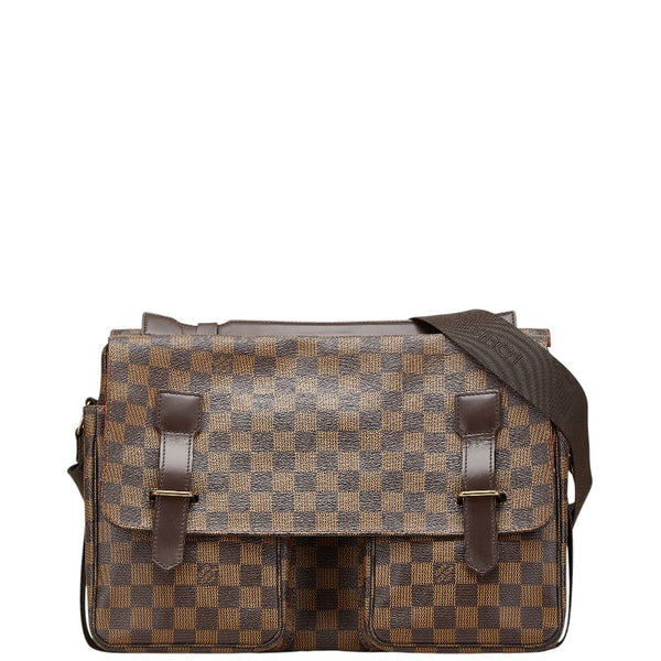 ルイ ヴィトン ダミエ ブロードウェイ ハンドバッグ ショルダーバッグ 2WAY N42270 ブラウン PVC レザー メンズ LOUIS VUITTON 【中古】