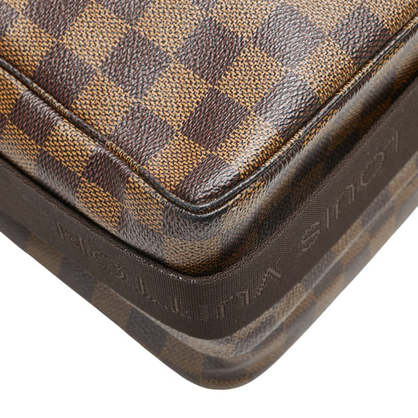 ルイ ヴィトン ダミエ ブロードウェイ ハンドバッグ ショルダーバッグ 2WAY N42270 ブラウン PVC レザー メンズ LOUIS VUITTON 【中古】
