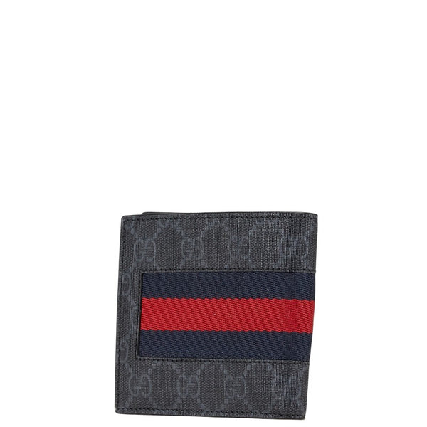 グッチ GGスプリーム ニューウェブ 長財布 408826 ブラック マルチカラー PVC キャンバス レディース GUCCI 【中古】