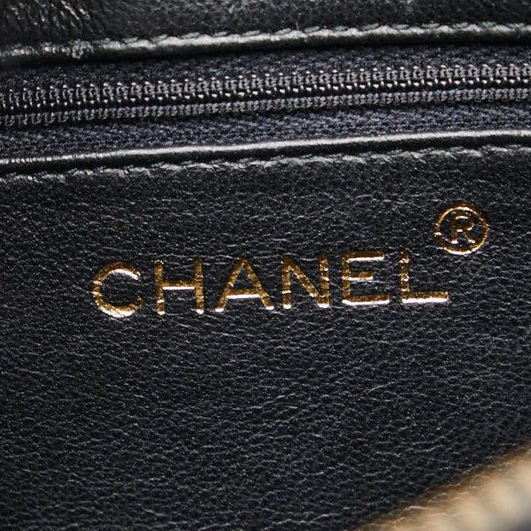 シャネル マトラッセ タッセル フリンジ チェーン ショルダーバッグ ブラック ラムスキン レディース CHANEL 【中古】