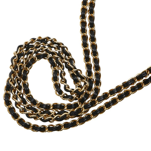 シャネル マトラッセ タッセル フリンジ チェーン ショルダーバッグ ブラック ラムスキン レディース CHANEL 【中古】
