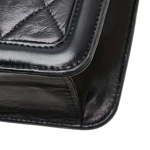 シャネル マトラッセ タッセル フリンジ チェーン ショルダーバッグ ブラック ラムスキン レディース CHANEL 【中古】