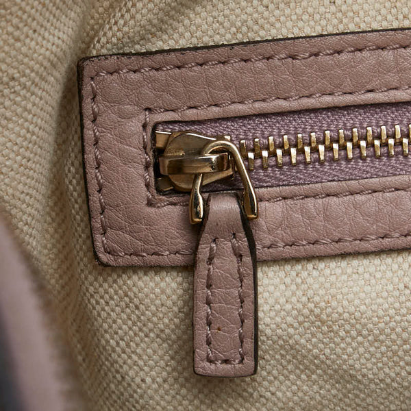 グッチ GGキャンバス シェリーライン ショルダーバッグ ハンドバッグ 2WAY 247205 ベージュ ピンク キャンバス レザー レディース GUCCI 【中古】