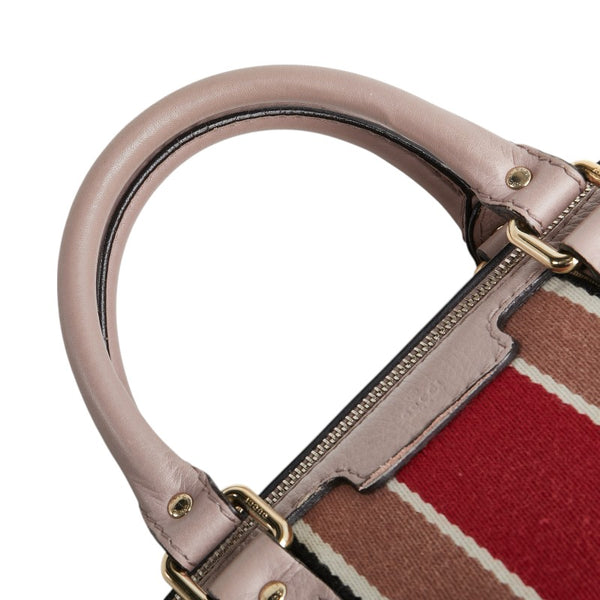 グッチ GGキャンバス シェリーライン ショルダーバッグ ハンドバッグ 2WAY 247205 ベージュ ピンク キャンバス レザー レディース GUCCI 【中古】