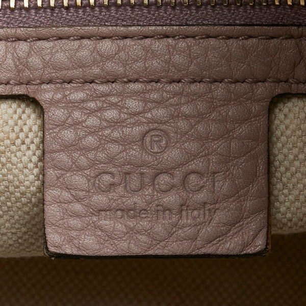 グッチ GGキャンバス シェリーライン ショルダーバッグ ハンドバッグ 2WAY 247205 ベージュ ピンク キャンバス レザー レディース GUCCI 【中古】
