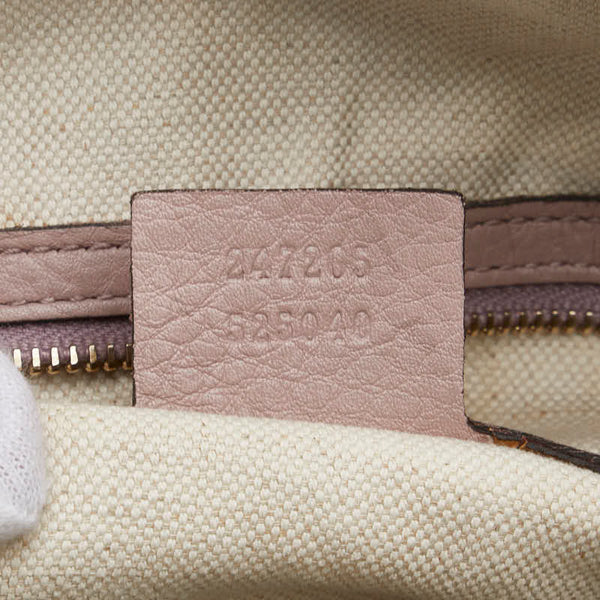 グッチ GGキャンバス シェリーライン ショルダーバッグ ハンドバッグ 2WAY 247205 ベージュ ピンク キャンバス レザー レディース GUCCI 【中古】