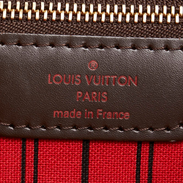ルイ ヴィトン ダミエ ネヴァーフルMM トートバッグ ショルダーバッグ N51105 ブラウン PVC レザー レディース LOUIS VUITTON 【中古】