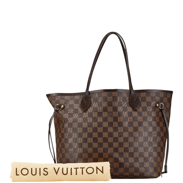 ルイ ヴィトン ダミエ ネヴァーフルMM トートバッグ ショルダーバッグ N51105 ブラウン PVC レザー レディース LOUIS VUITTON 【中古】