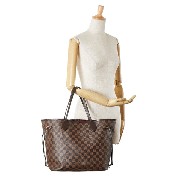 ルイ ヴィトン ダミエ ネヴァーフルMM トートバッグ ショルダーバッグ N51105 ブラウン PVC レザー レディース LOUIS VUITTON 【中古】