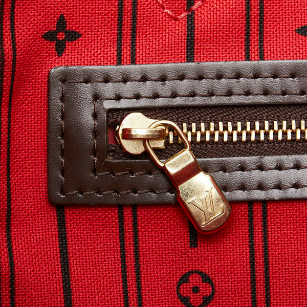 ルイ ヴィトン ダミエ ネヴァーフルMM トートバッグ ショルダーバッグ N51105 ブラウン PVC レザー レディース LOUIS VUITTON 【中古】
